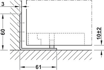 Kování pro dřevěné skládací dveře, Häfele Slido D-Fold21 50A / 50B, sada
