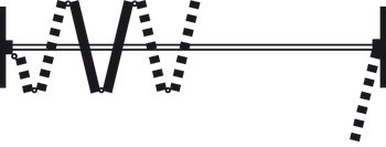 Kování pro dřevěné skládací dveře, Häfele Slido D-Fold21 50A / 50B, sada