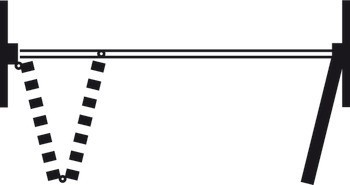 Kování pro dřevěné skládací dveře, Häfele Slido D-Fold21 50A / 50B, sada