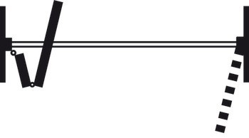 Kování pro dřevěné skládací dveře, Häfele Slido D-Fold21 50A / 50B, sada