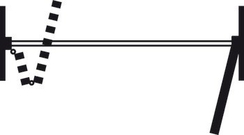 Kování pro dřevěné skládací dveře, Häfele Slido D-Fold21 50A / 50B, sada