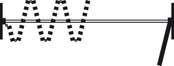 Kování pro dřevěné skládací dveře, Häfele Slido D-Fold21 50A / 50B, sada