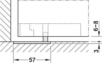 Kování pro dřevěné skládací dveře, Häfele Slido D-Fold21 50A / 50B, sada