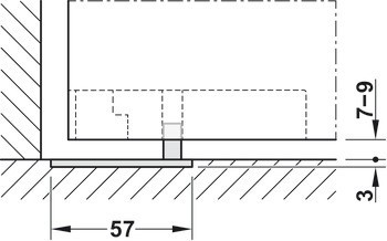 Kování pro dřevěné skládací dveře, Häfele Slido D-Fold21 50A / 50B, sada