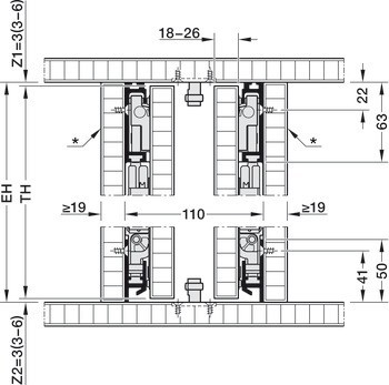 Kování pro otočně posuvné dveře, Hawa Concepta III 25 Pull