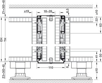 Kování pro otočně posuvné dveře, Hawa Concepta III 25 Pull