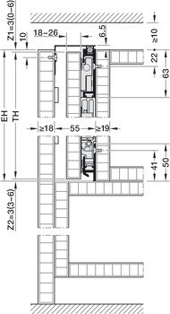 Kování pro otočně posuvné dveře, Hawa Concepta III 25 Pull