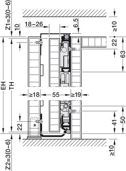 Kování pro otočně posuvné dveře, Hawa Concepta III 25 Pull