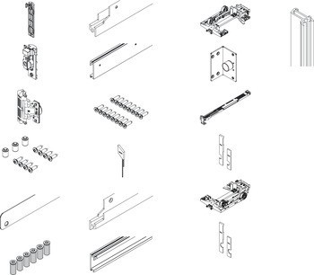 Kování pro otočně posuvné dveře, Hawa Concepta III 25 Pull