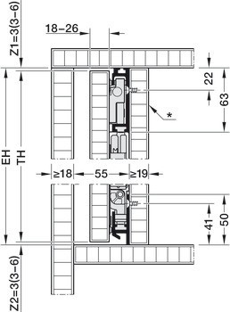 Kování pro otočně posuvné dveře, Hawa Concepta III 25 Pull