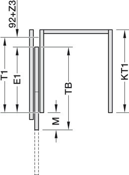 Kování pro otočně posuvné dveře, Hawa Concepta III 25 Push