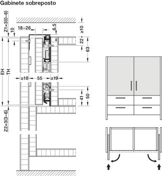 Kování pro otočně posuvné dveře, Hawa Concepta III 25 Push