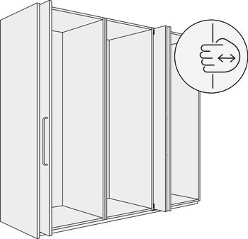 Kování pro otočně posuvné dveře, Hawa Concepta III 35 Pull