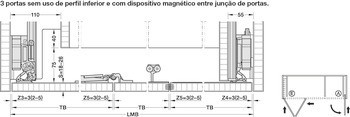 Kování pro otočně/posuvně skládací dveře, Hawa Folding Concepta III 20 Pull