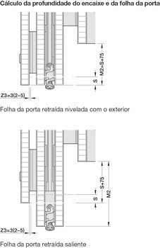Kování pro otočně/posuvně skládací dveře, Hawa Folding Concepta III 20 Pull
