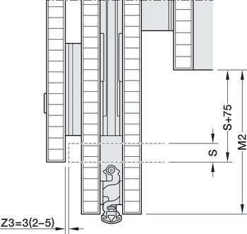 Kování pro otočně/posuvně skládací dveře, Hawa Folding Concepta III 20 Pull