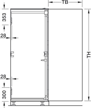 Kování pro otočně/posuvně skládací dveře, Hawa Folding Concepta III 20 Pull
