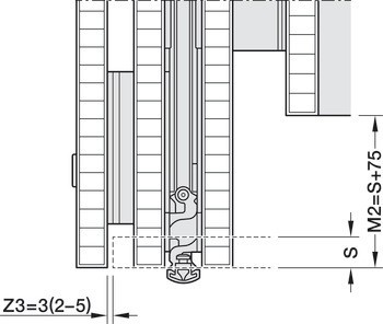 Kování pro otočně/posuvně skládací dveře, Hawa Folding Concepta III 20 Push