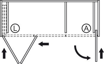 Kování pro otočně/posuvně skládací dveře, Hawa Folding Concepta III 20 Push