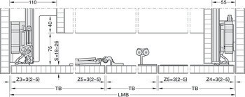 Kování pro otočně/posuvně skládací dveře, Hawa Folding Concepta III 20 Push