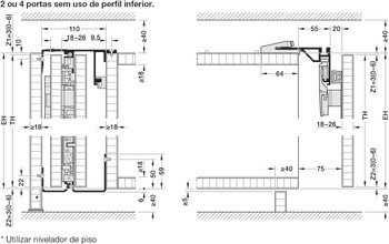Kování pro otočně/posuvně skládací dveře, Hawa Folding Concepta III 25 Pull