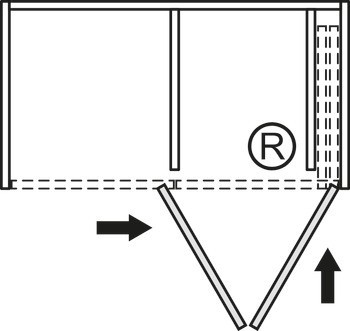 Kování pro otočně/posuvně skládací dveře, Hawa Folding Concepta III 25 Pull