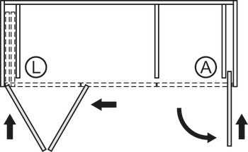 Kování pro otočně/posuvně skládací dveře, Hawa Folding Concepta III 25 Push