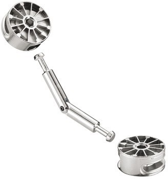 Kování pro pokosový spoj, Systém Maxifix, s kloubem, pro oboustrannou montáž