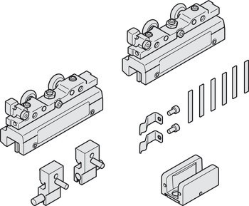 Kování pro posuvné dveře, Dorma Muto Comfort M 60, sada bez pojezdové kolejnice