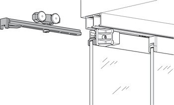 Kování pro posuvné dveře, Hawa GPK Clipo 16 GPK/GPPK IF, sada