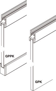 Kování pro posuvné dveře, Hawa GPK Clipo 16 GPK/GPPK IF, sada