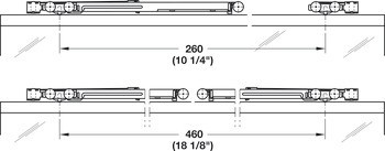 Kování pro posuvné dveře, Hawa GPK Clipo 16 GPK/GPPK IF, sada