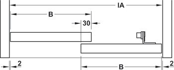 Kování pro posuvné dveře, Hawa Combino 20/35 IF, sada