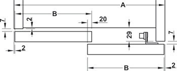 Kování pro posuvné dveře, Hawa Combino 20/35 VF, sada