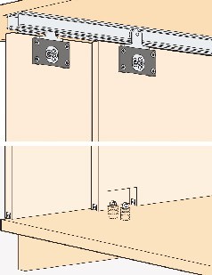 Kování pro posuvné dveře, Hawa Combino 20/35 IF, sada