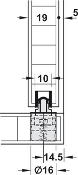 Kování pro posuvné dveře, Hawa Combino 20/35 IF, sada