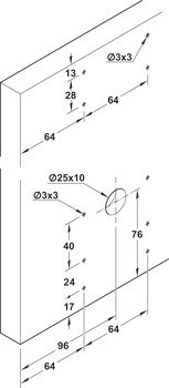 Kování pro posuvné dveře, Hawa Combino 20/35 VF, sada