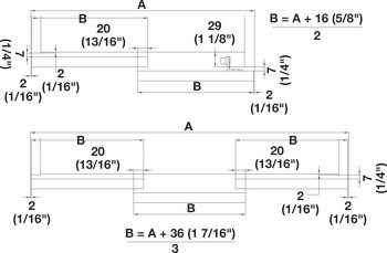 Kování pro posuvné dveře, Hawa Combino 20/35 VF, sada