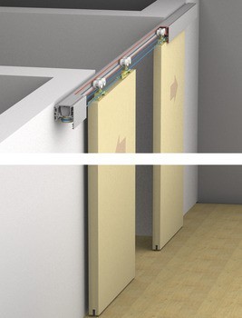 Kování pro posuvné dveře, EKU Divido 100 H / Porta 60/100 H/HC -Synchro, sada