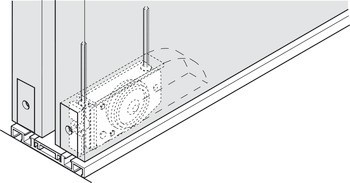 Kování pro posuvné dveře, Eku Divido 100 H-Synchro, doplňková sada
