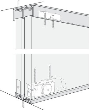 Kování pro posuvné dveře, HAWA Divido 80 H a 80 H DS1/DS2, sada