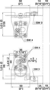 Kování pro posuvné dveře, Hawa Regal B 25 H VF, sada