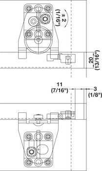 Kování pro posuvné dveře, Hawa Regal B 25 H VF, sada