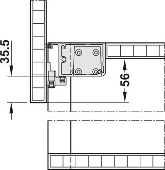 Kování pro posuvné dveře, Finetta F-Flush32 23A, sada