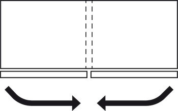 Kování pro posuvné dveře, Finetta F-Flush51 10A, sada