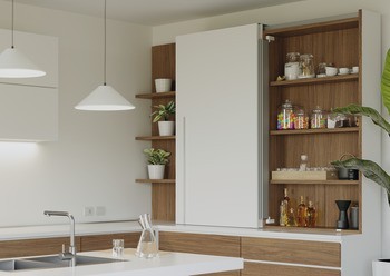 Kování pro posuvné dveře, Finetta F-Flush53 35B, standardní sada, otevírání zvenku dovnitř