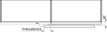 Kování pro posuvné dveře, Finetta F-Flush54 100A, sada