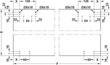 Kování pro posuvné dveře, Finetta F-Line31 70A, sada
