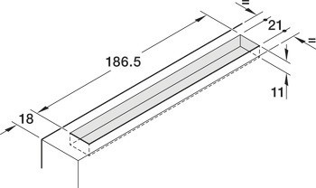 Kování pro posuvné dveře, Häfele Slido D-Line11 80P / 120P symetrické otevření