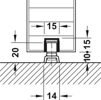 Kování pro posuvné dveře, Häfele Slido D-Line11 160C, sada